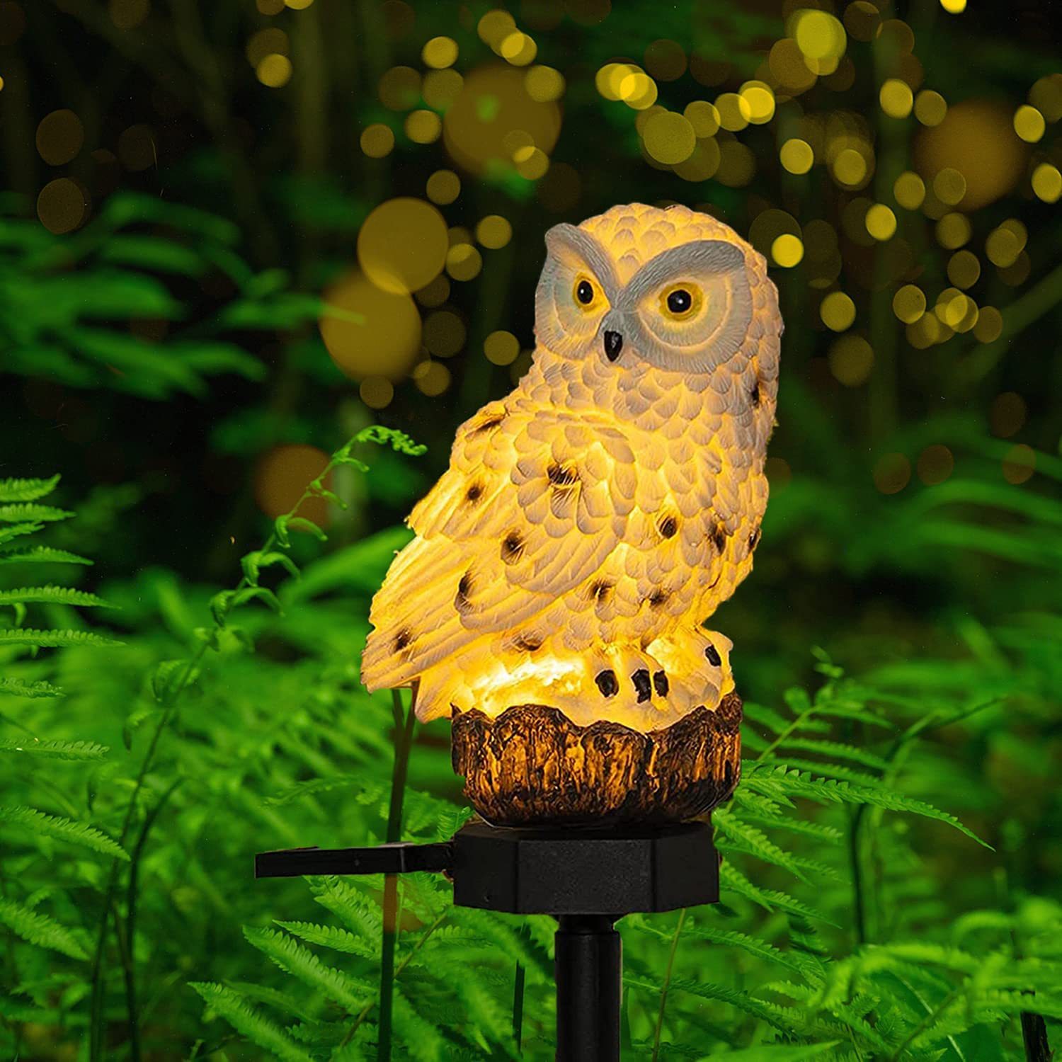 Solar Garden Lights Owl FigureSolar LED Lights Outdoor Decorative Resin Waterproof