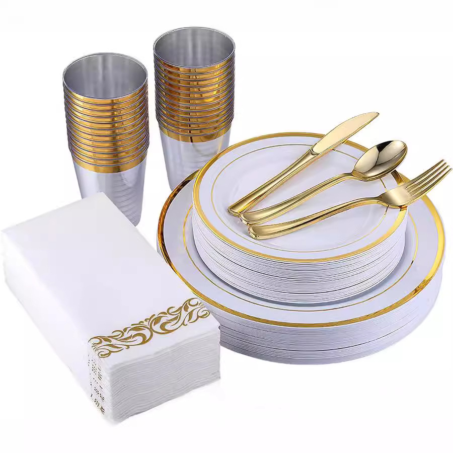 175 pcs Disposable Wedding Party set